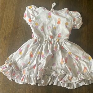 Ice Cream Print Kids Dress